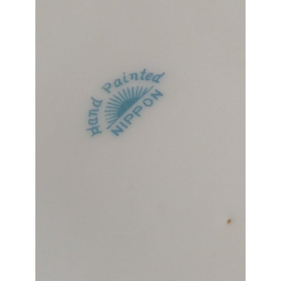 Vintage Hand Paint Gold Gilded Nippon Japan Lidded Bowl Rising Sun Mark 1920's - Picture 7 of 12